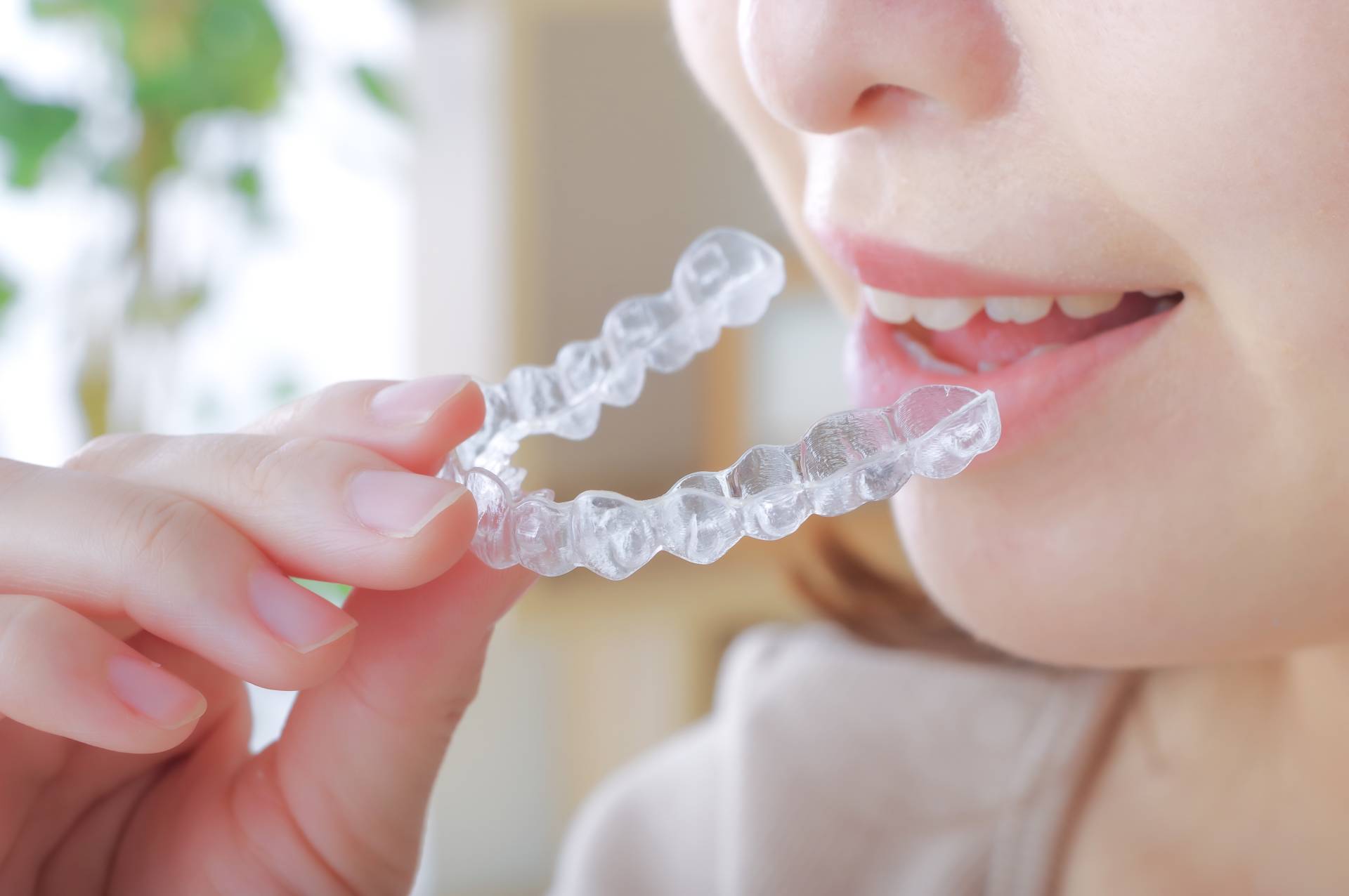 マウスピースと口元